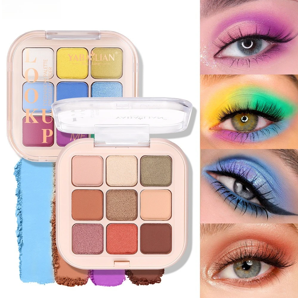 อายแชโดว์พาเลท 9 สี เมคอัพ 9 สี ดัซเซิล ฟอก อายแชโดว์ ชิมเมอร์ อายแชโดว์ พาเลท