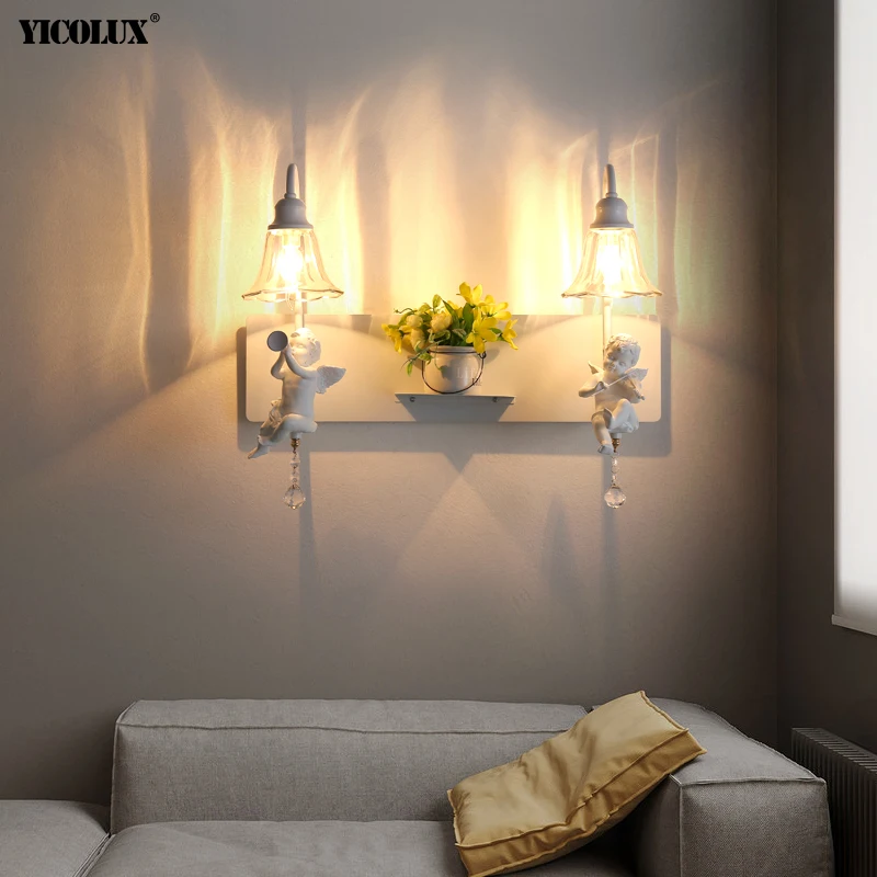 Special Angel Style New Modern LED Wall Lights Study Living Room Bedroom Bedside Aisle Corridor Flats Hall Lamps Indoor Lighting