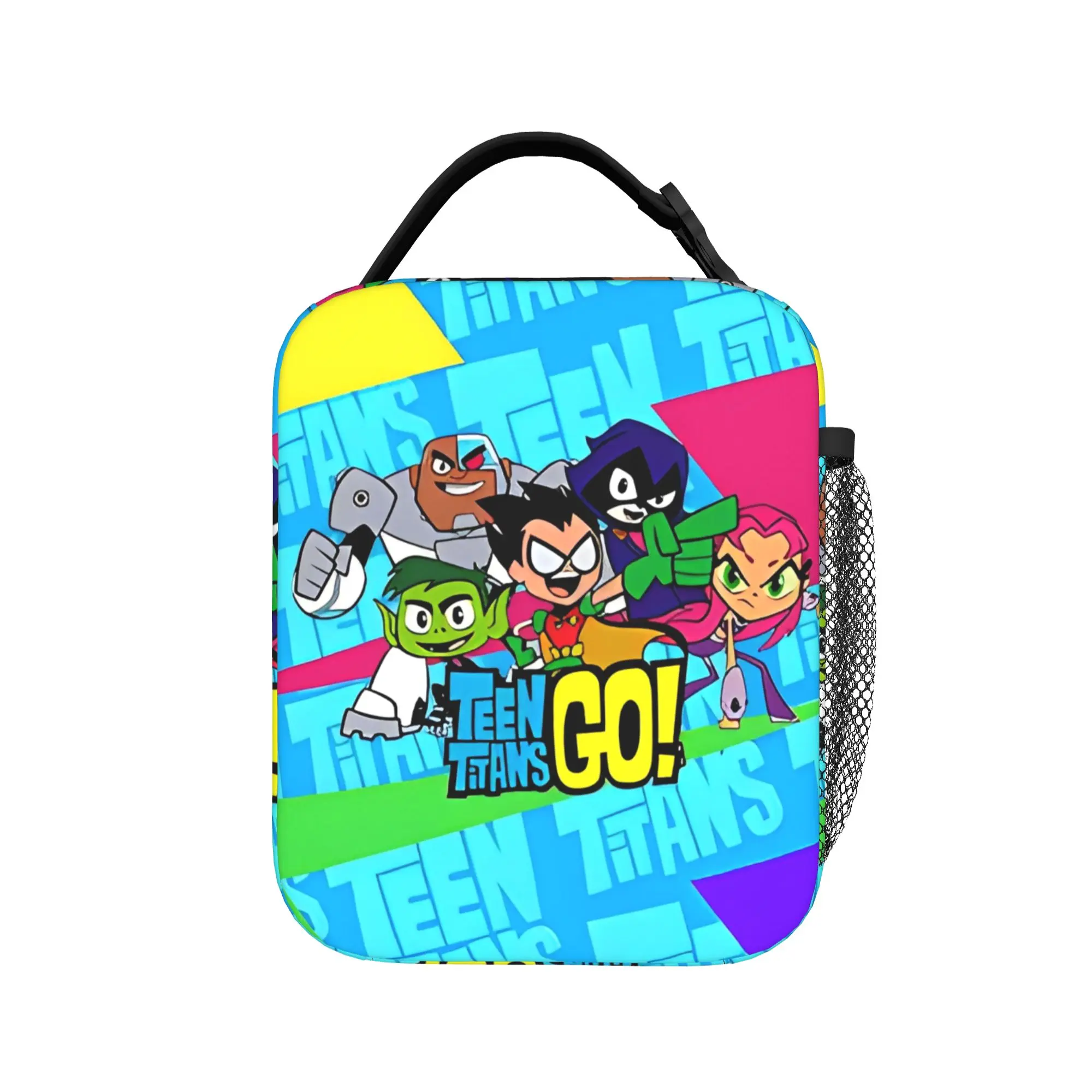 Teen Titans Go Team Insulated Lunch Bags Thermal Bag Reusable,Lunch Container Large Tote Lunch Box Food Handbags Beach  Travel