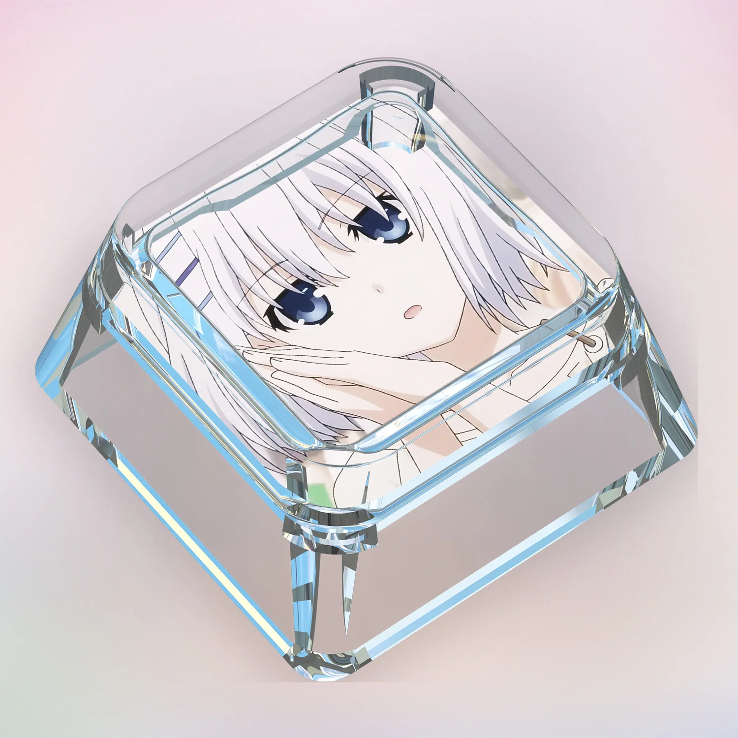 16 Models Diy Goddess Story Tobiichi Origami Mechanical Keyboard Keycap Transparent Light-Transmitting Mechanical Keycaps