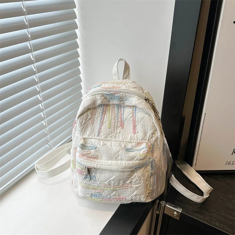 Pretty and Fashionable Girl Backpack Cute Little Backpack Large Capacity Mini Student Spring Outing Backpack