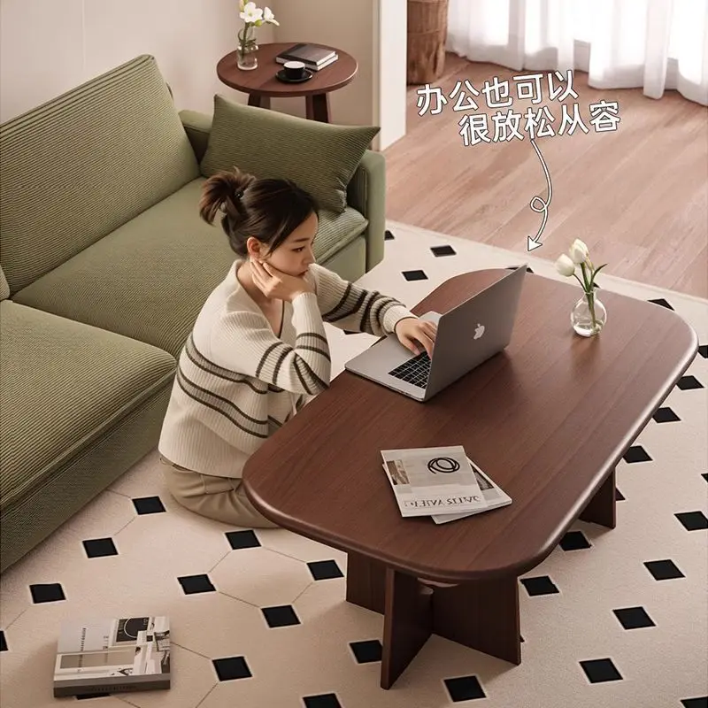 New all-solid wood coffee table living room household small apartment light luxury modern high-end sense can be combined
