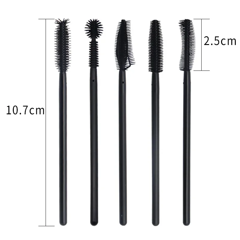 Sdotter-Brosses à cils en silicone pour femmes, applicateur de cils, baguettes de mascara, brosse d'extension de cils, maquillage, 50 pièces