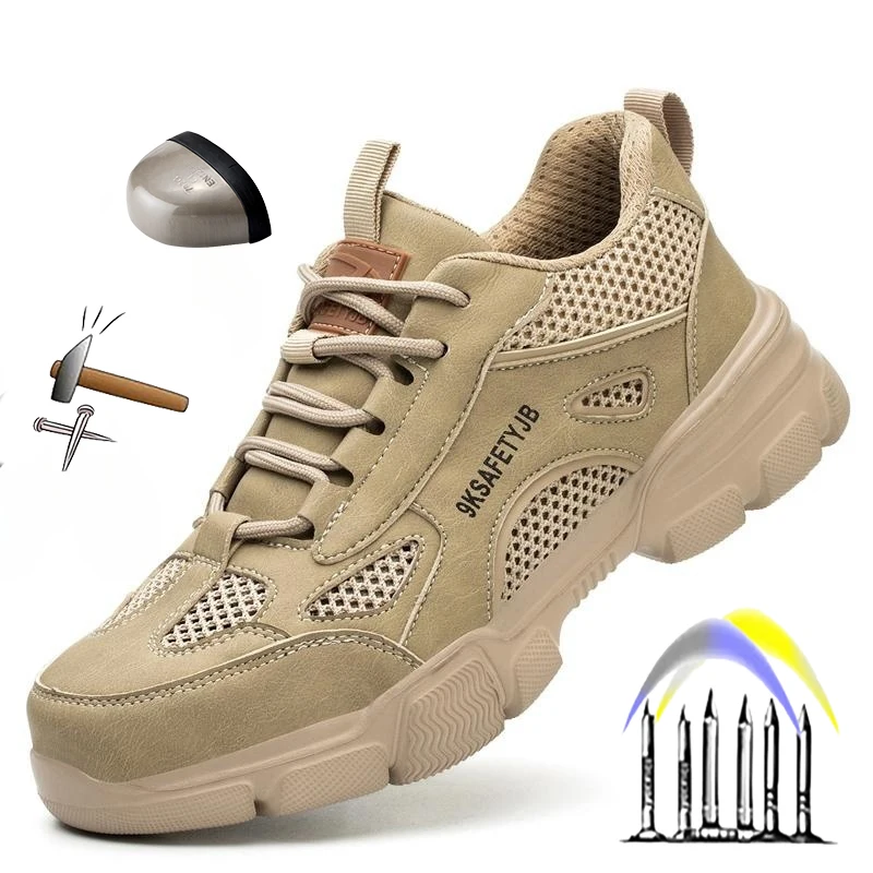 New style Unisex Safety Shoes Men Work Sneakers Indestructible  Women Shoes Safety Boots  Security Shoes