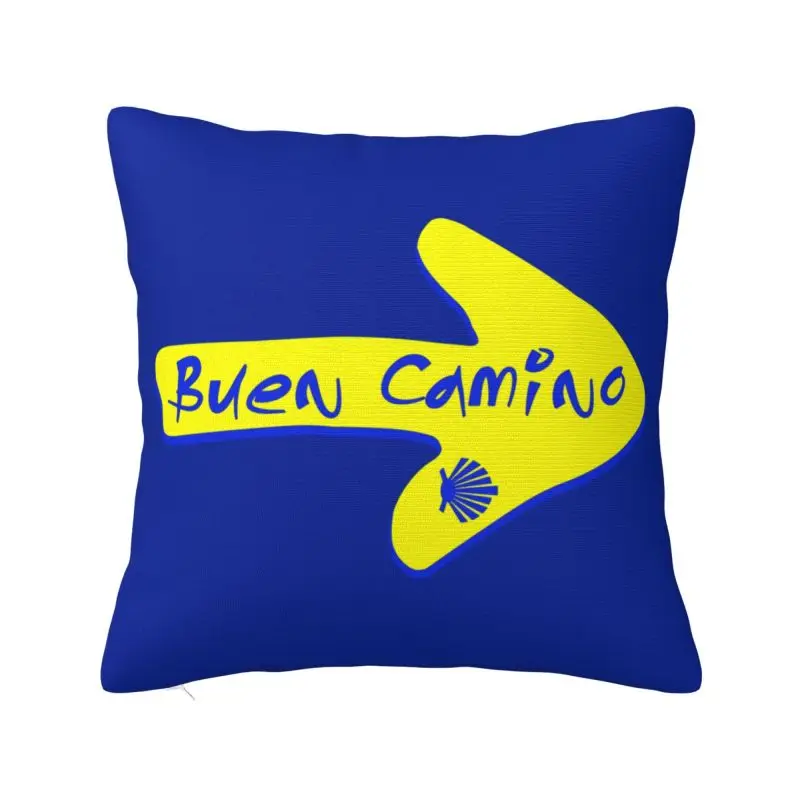 Custom Nordic Buen Camino De Santiago Compostela Peregrino Cushion Cover for Sofa Polyester Throw Pillow Case