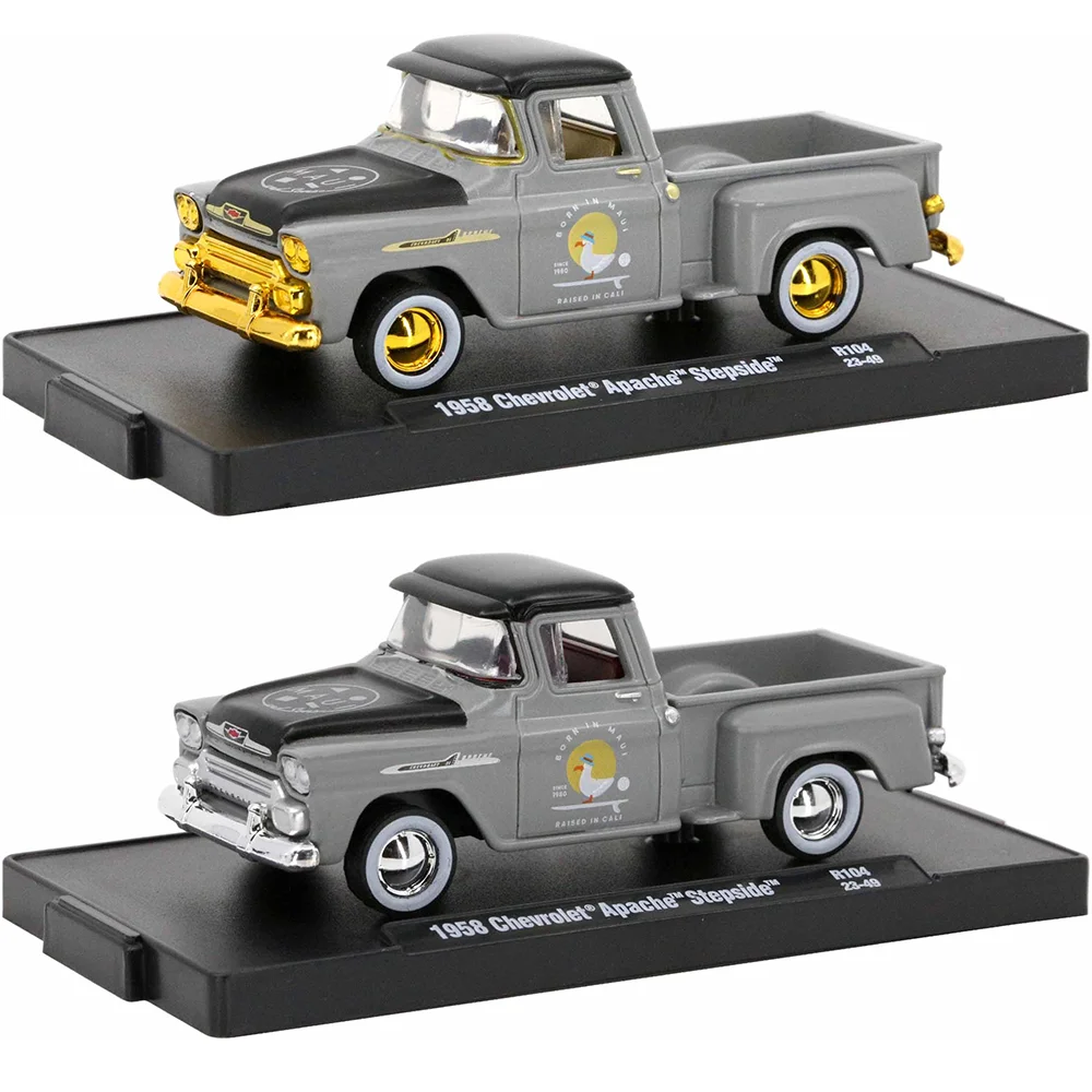 M2 mesin Autoworld 1/64 Bburago mobil logam paduan mainan Model 1:64 Chevrolet Cheyenne Diecast logam miniatur kendaraan koleksi hadiah