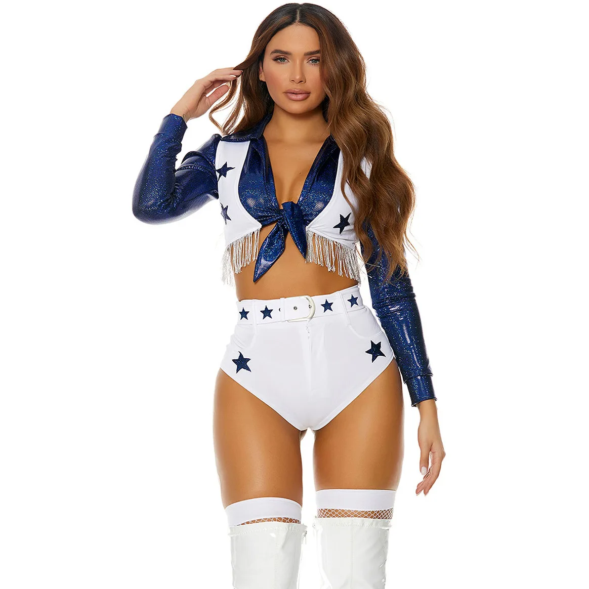 Cheerleader Cosplay sexy Costume da cheerleader Squadra nazionale Calcio Bambino Abito corto Halloween Donna rugby Ragazza