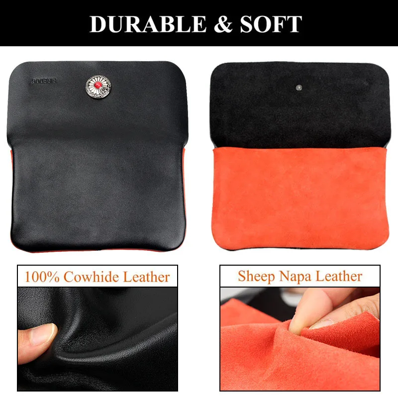 Leather Smoking Stash Bag Tobacco Bag Pouch Case Tobacco Smoking Pipe Bag Tobacco Pipe Bag Case Cigarette Rolling Papers Bag