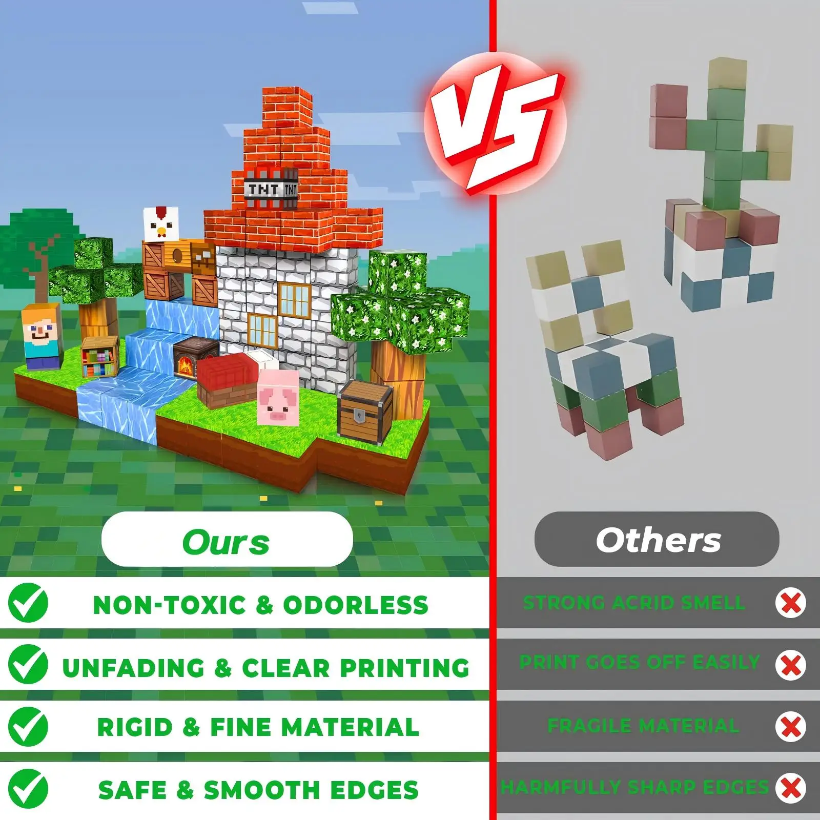 كتل مغناطيسية 100 قطعة لعبة مكعبات بناء مغناطيسية، ألعاب بناء للبنين والبنات، لعبة التراص الجذعية مونتيسوري للأطفال