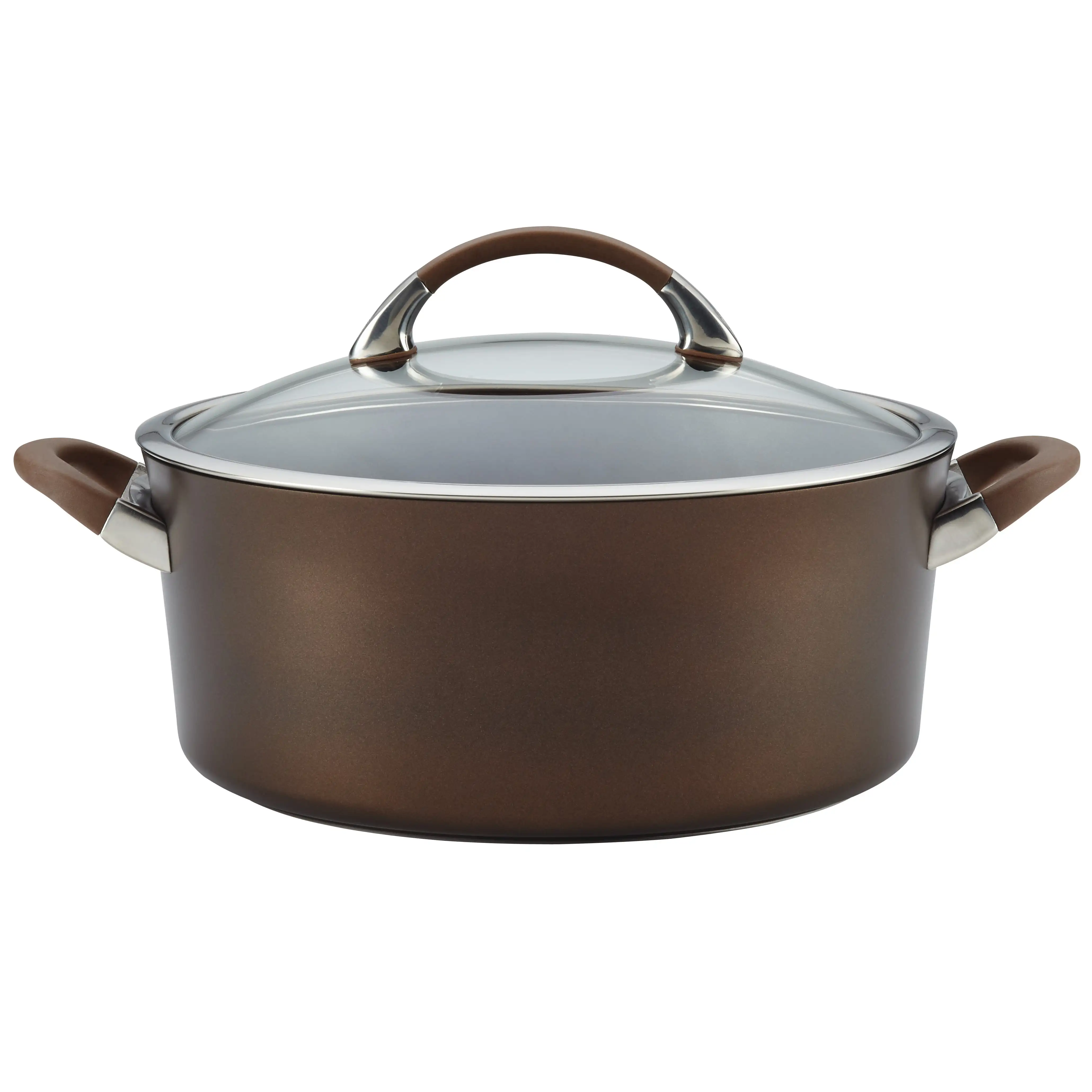 

Circulon Symmetry Hard-Anodized Nonstick Dutch Oven with Lid, 7 Quart, Chocolate