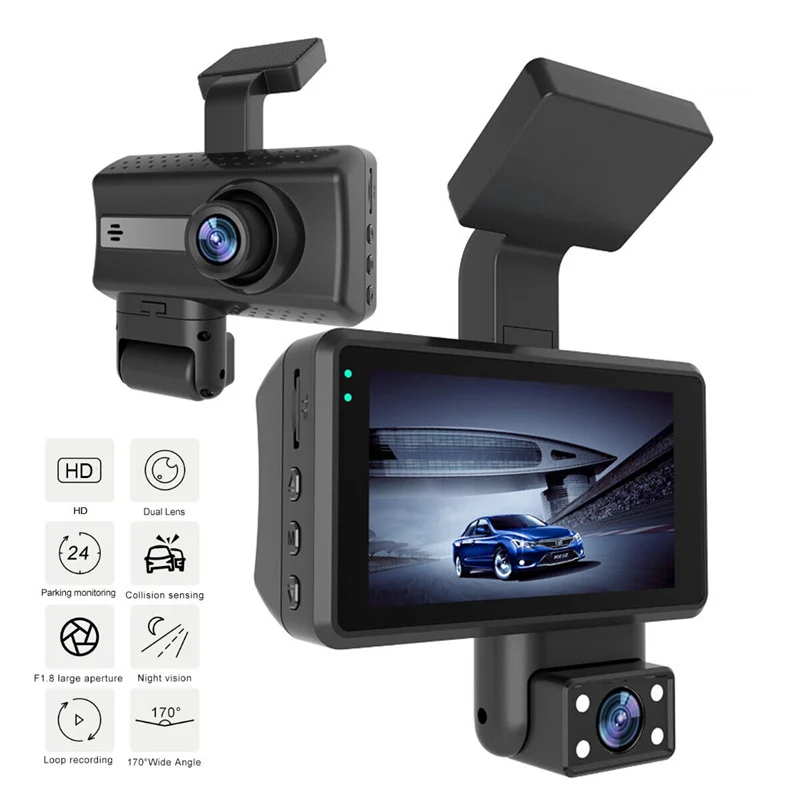 Dash Cam Front and Rear Camera CAR DVR Car Video Recorder Vehicle Black Box FULL HD 1080P Night Vision Driver Recorder