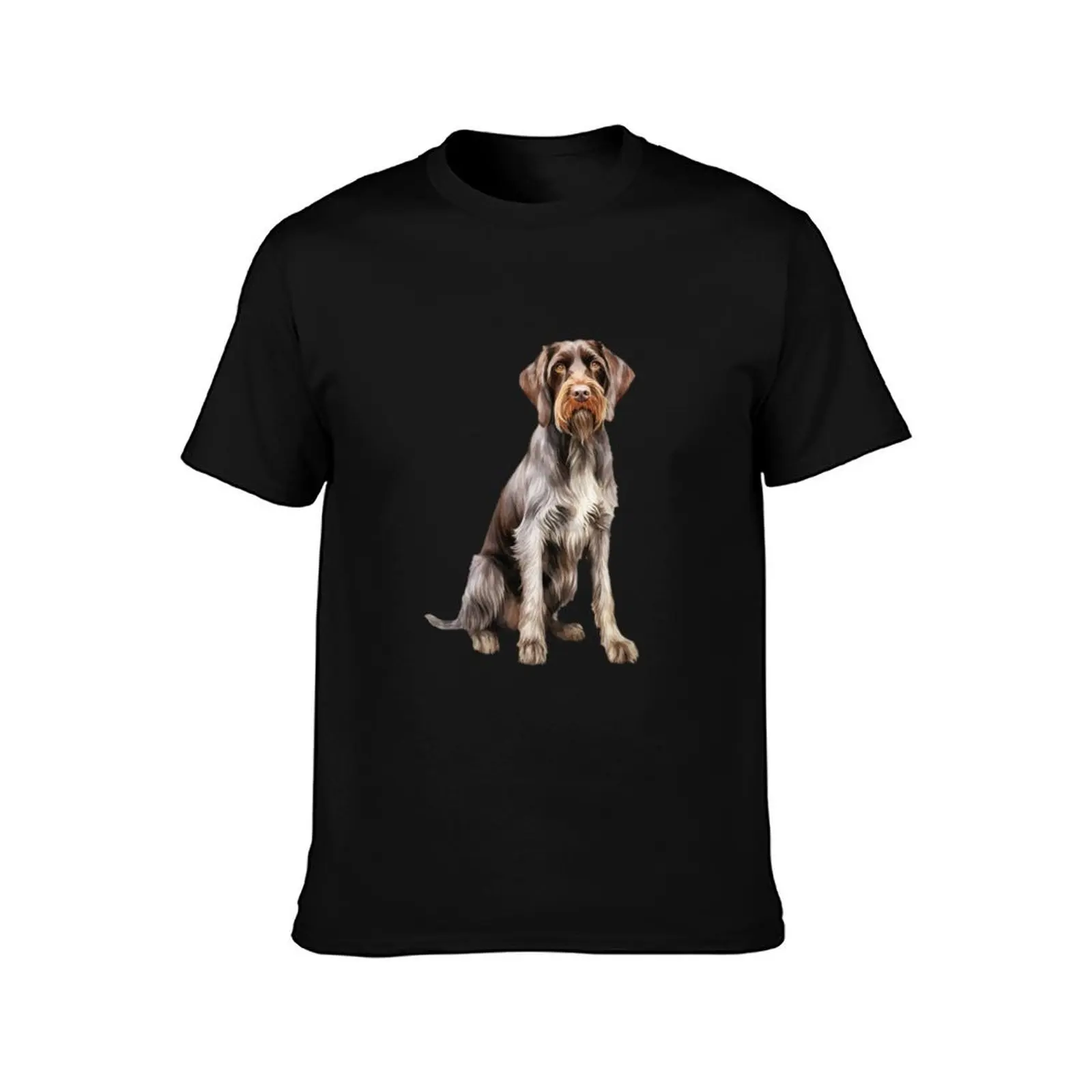 German Wirehaired Pointer best friend T-Shirt Casual Loose Short Sleeve Tee for Men T-Shirt