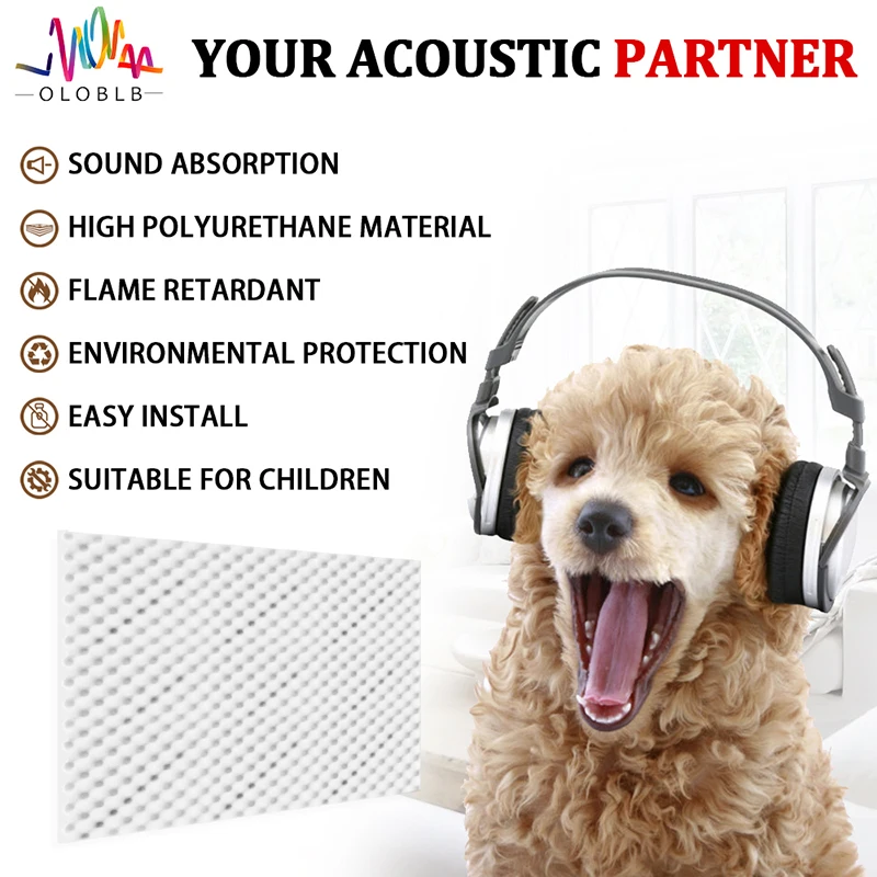 6/12/24 Pcs Sound Proof Egg Crate Foam Sound Proofing Foam Padding Acoustic Panels studio acoustic foam Sound absorbing material