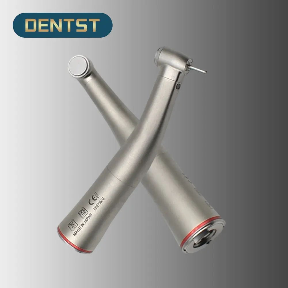 Dental Push Button X95L Low Speed contra angle 1:5 Contra Angle Handpiece Against Fiber Optic Red Ring Increasing kit