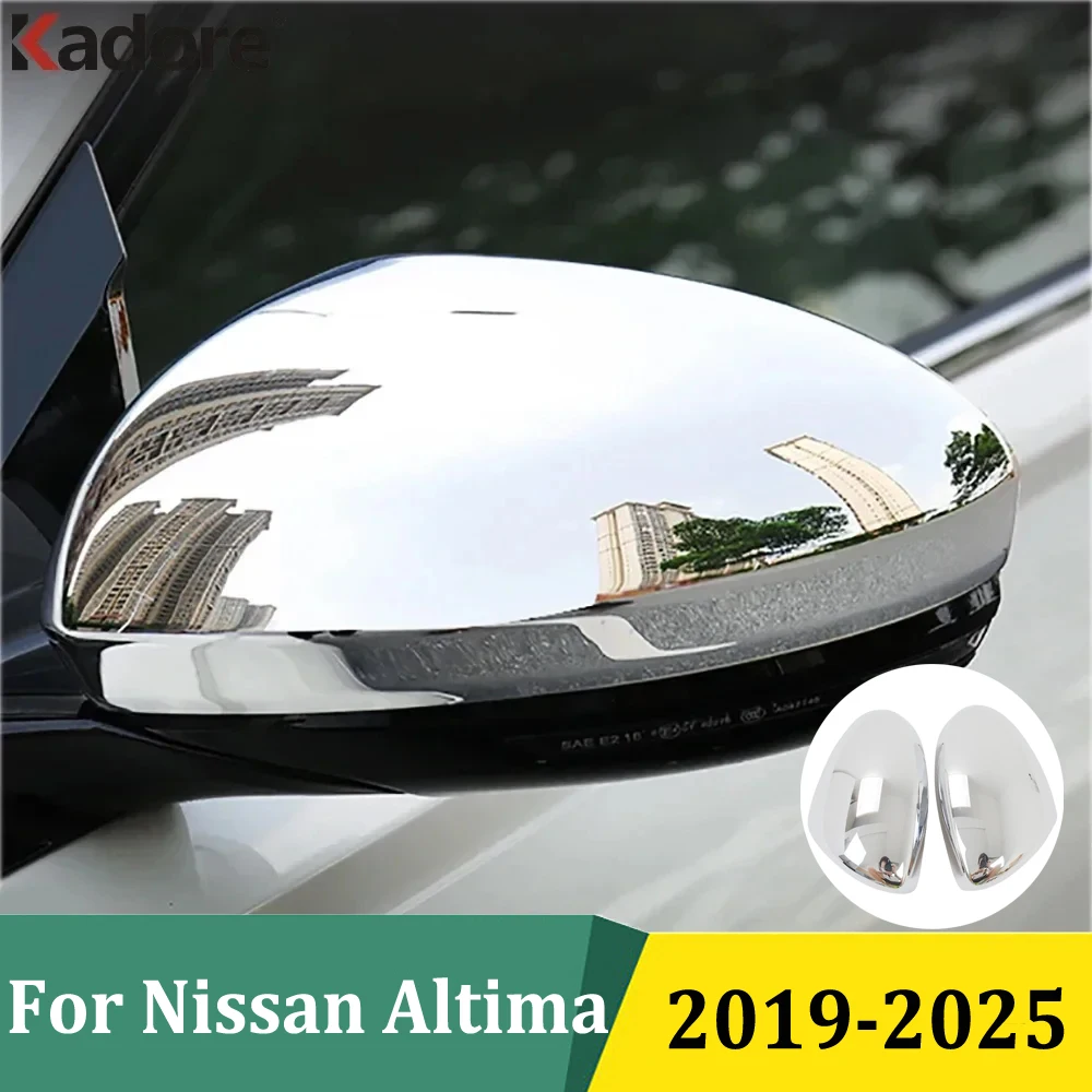 

For Nissan Altima 2019 2020 2021 2022-2025 Chrome Side Rearview Mirror Cap Cover Trim Frame Sticker Exterior Styling Accessories