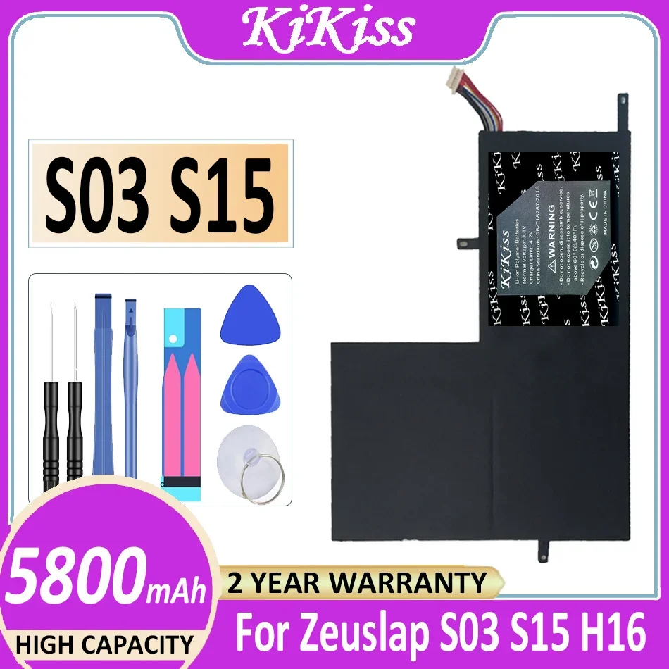 

Аккумулятор KiKiss S 03 S 15 5800 мач для Zeuslap S03 S15 H16