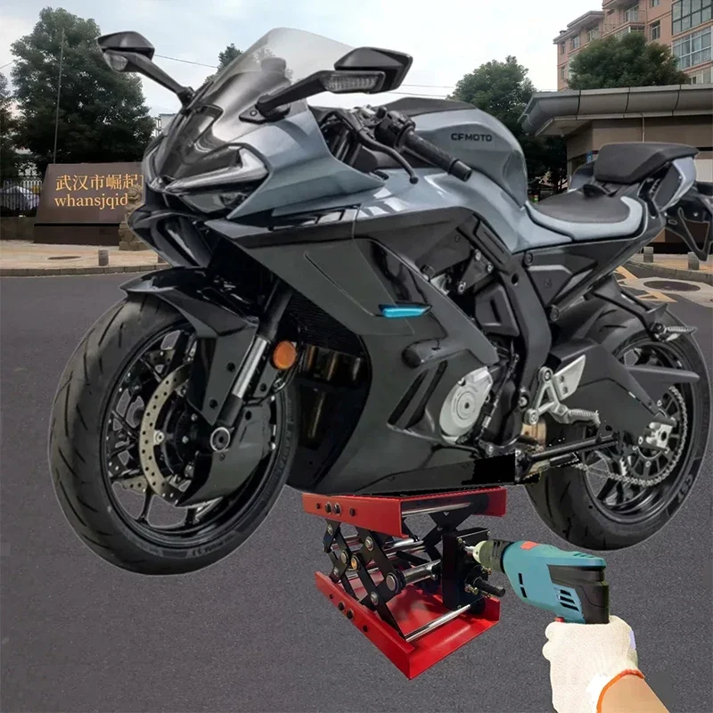 1-Ton Heavy-Duty Hand-Operated Jack, Motorcycle Lifting Platform, Electric Motorcycle Repair Jack, Powder-Coated/Electrophoretic