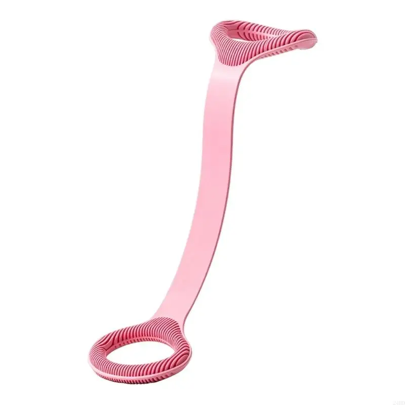Yoga Stretch Strap with Ribbed Loop Handle, Silicone Integrated Construction for Leg, Shoulder, and Back Exercises 24BD