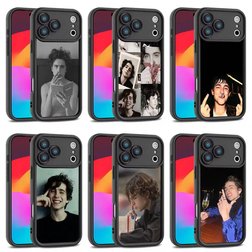 

T-Timothee C-Chalamet Phone Case For iPhone 17,16,15,14,13,12,Pro,Max,Plus,E,SE4,Air,Mini Black Full Coverage TPU