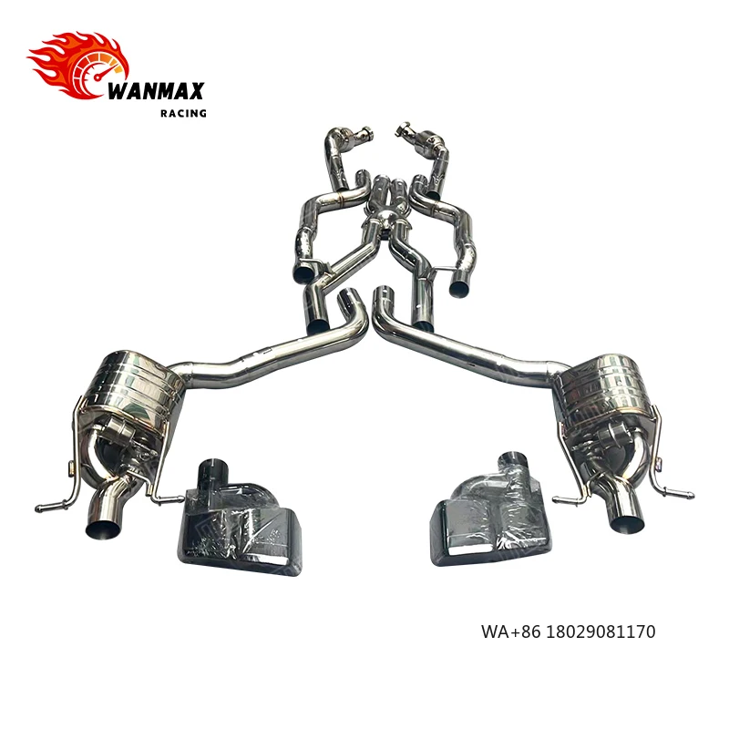 

Выхлопная система Valvetronic Catback из нержавеющей стали для W212 E63 2012 года с X-образной трубой (без насадок, без даунпайпа)