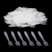 Espátulas de crema facial desechables de 100 piezas, cucharas de punta de máscara de maquillaje de 8 cm, espátulas de máscara cosmética esmeriladas
