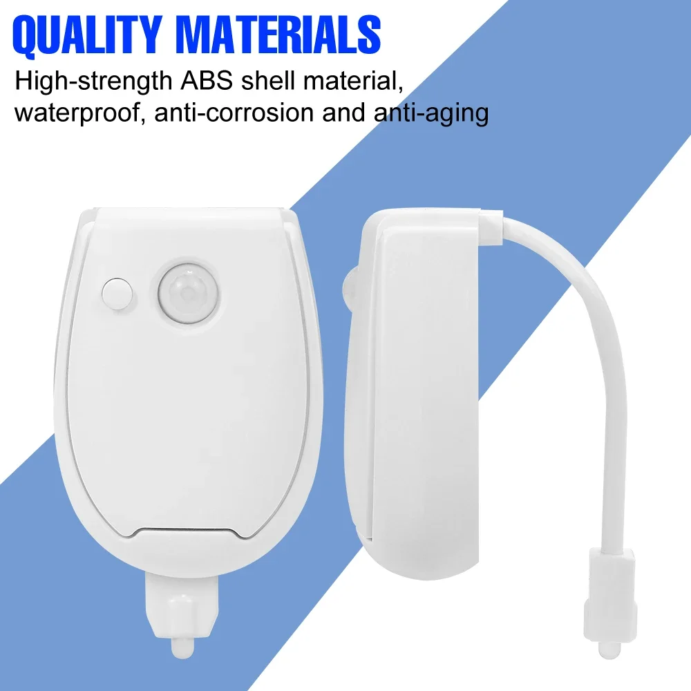 LED Toilet Lamp Smart PIR Motion Sensor Toilet Bowl Seat Backlight Waterproof WC Nightlight 16Colors 3 Modes Atmosphere Lighting