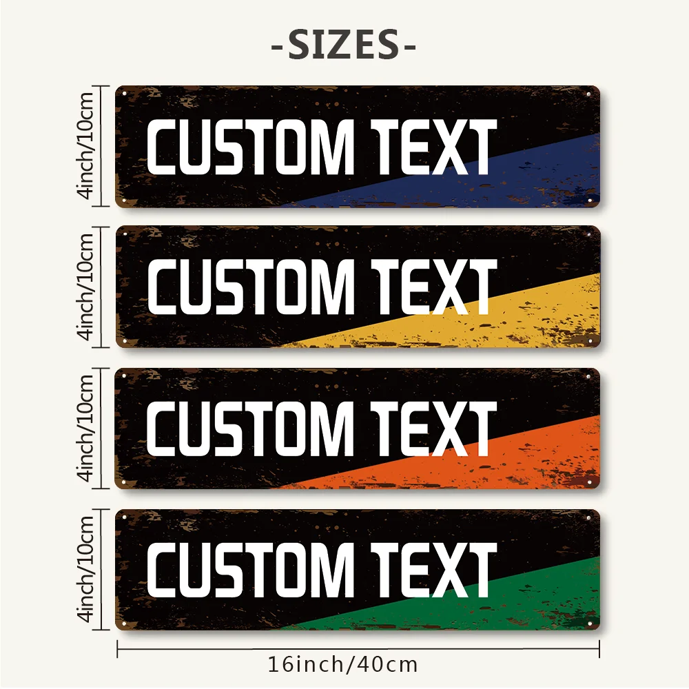 1pc Personalized Custom Diagonal Metal Street SignPersonalized Text for CityMetal Decorative Plates For Cities Schools Streets