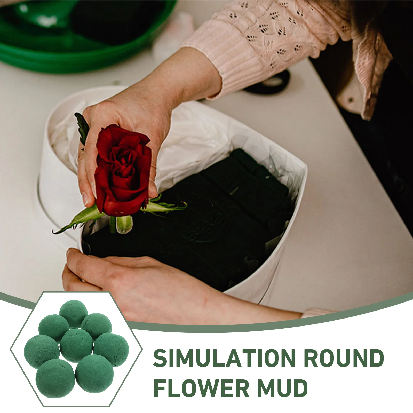 8 Pcs Simulated Flower Ball Arrangement Absorbent Foam Sponge for Arrangements Round Crafts Floral Packaging Mud Stand