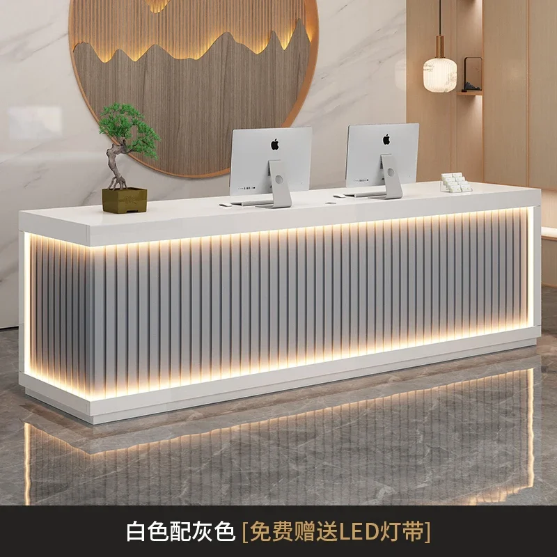 Light Luxury Company Reception Desk Modern Beauty Salon Information Desk Clothing Store Cashier