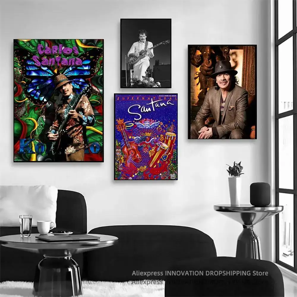 Carlos Santana Music Star Celebrity Poster Print Canvas Art Wall Decor Home Picture