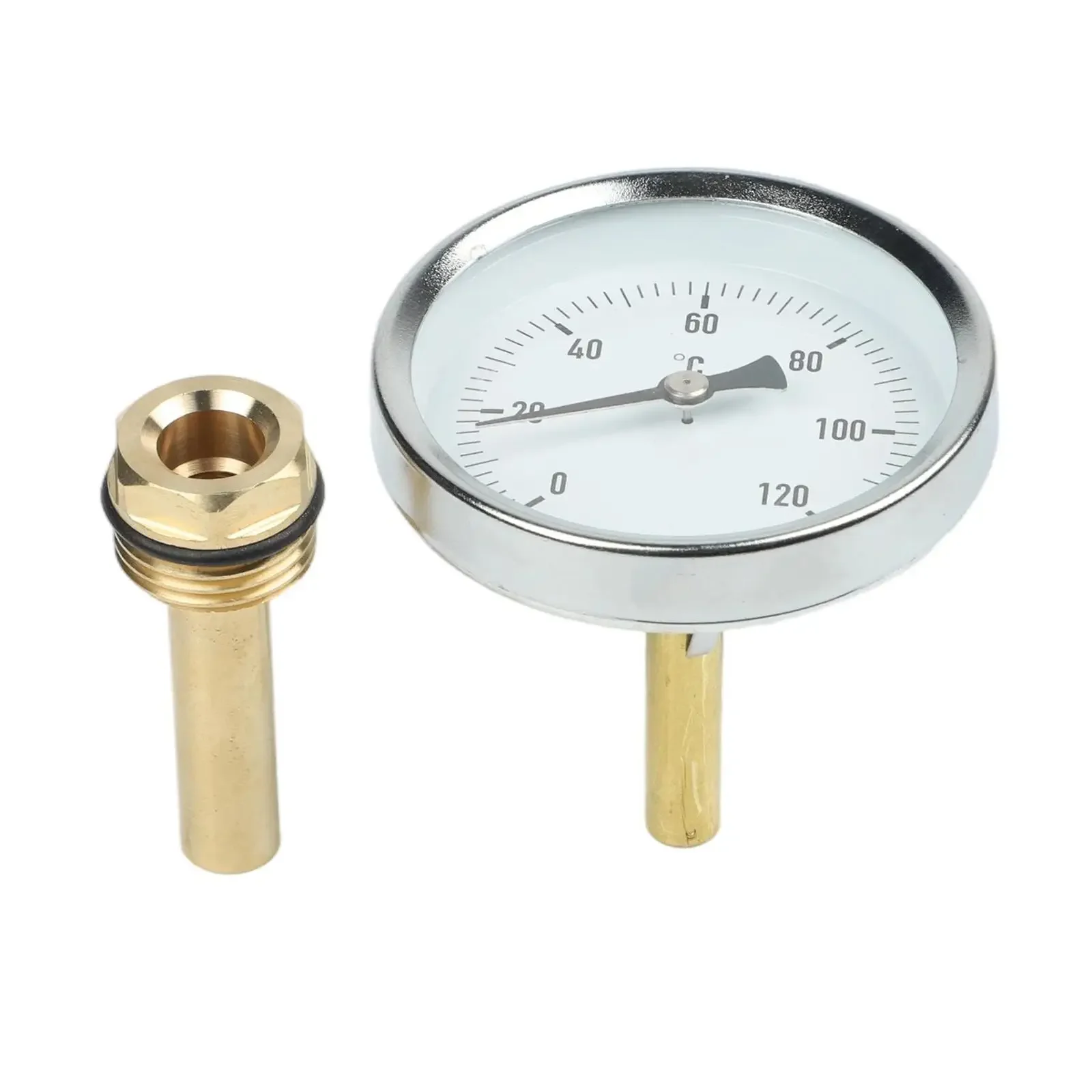 Indoor Heating Water Temperature Meter Thermometer With Brass Sleeve Sensor 8*50mm Thermometer Rod Easy Reading