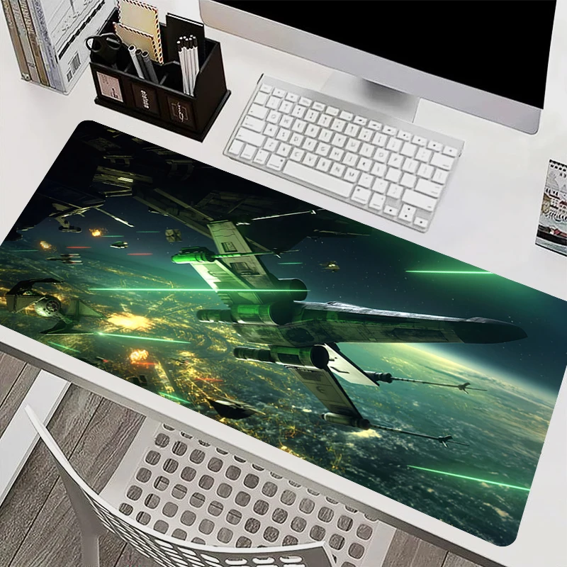 Star Wars Spacecraft Mouse Pad Large Blueprint Keyboard Pad PC Gamer Cabinet Mousepad Gaming Accessories Anime Desk Mat Carpet