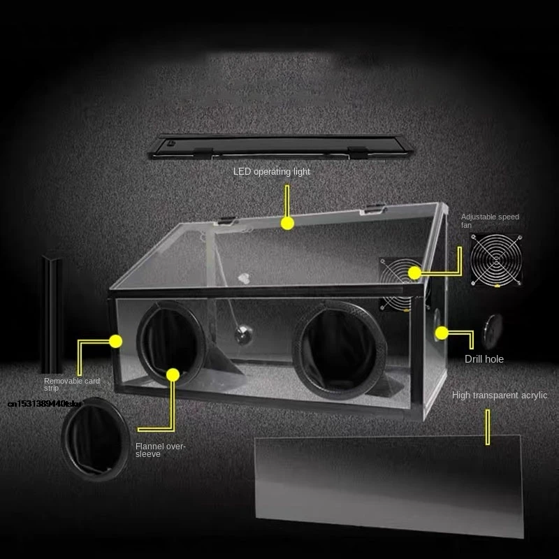 تعزيز 30 واط آلة طحن وتلميع الكهربائية مع صندوق غبار أكريليك شفاف ل اليشم شمع العسل نحت طحن Wh 2025 #3