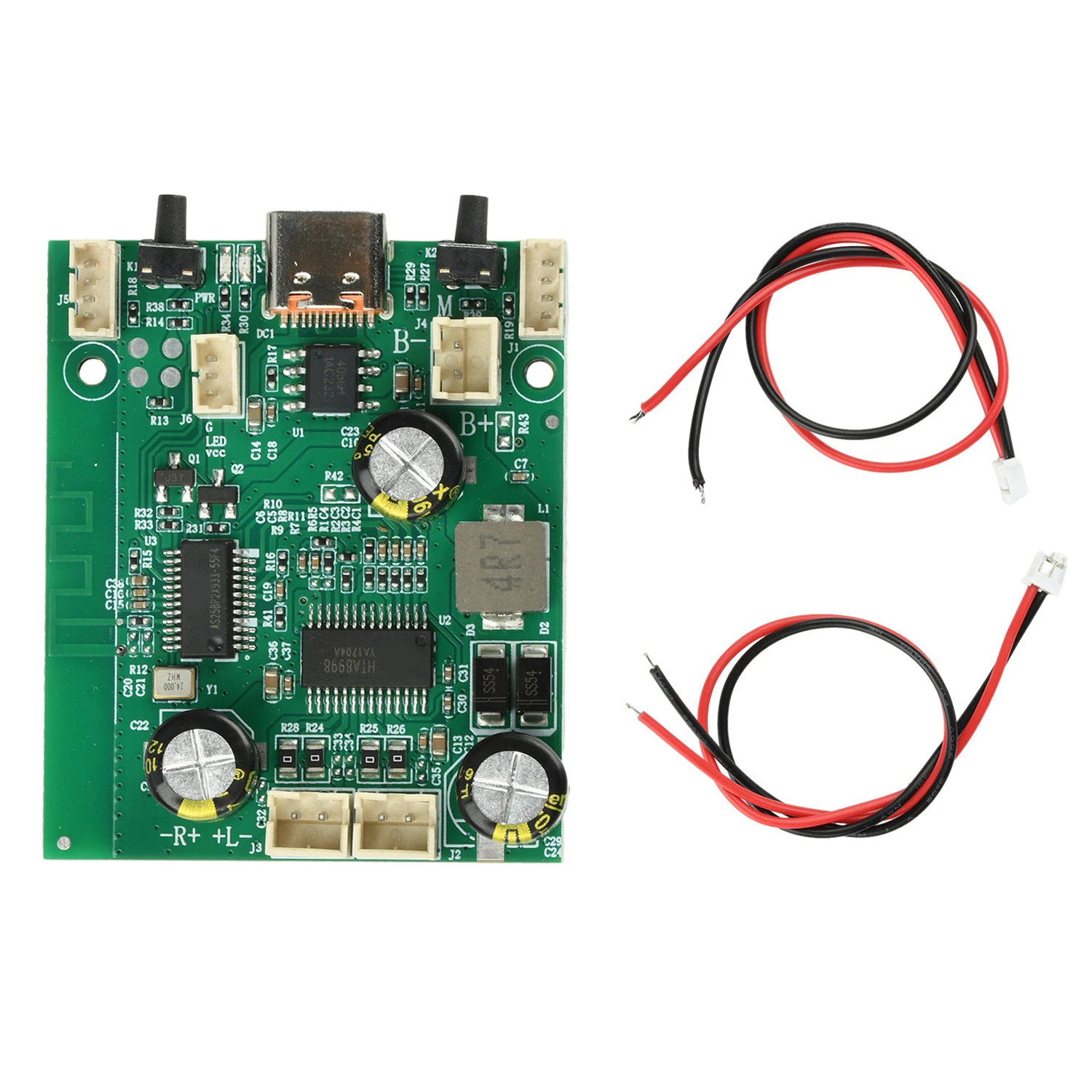 TWS Stereo BT5.1 Amplifier Board 2*10W Dual Channel DC5V 3.7V Battery Powered AUX Sound Card Input with Overcurrent Protection