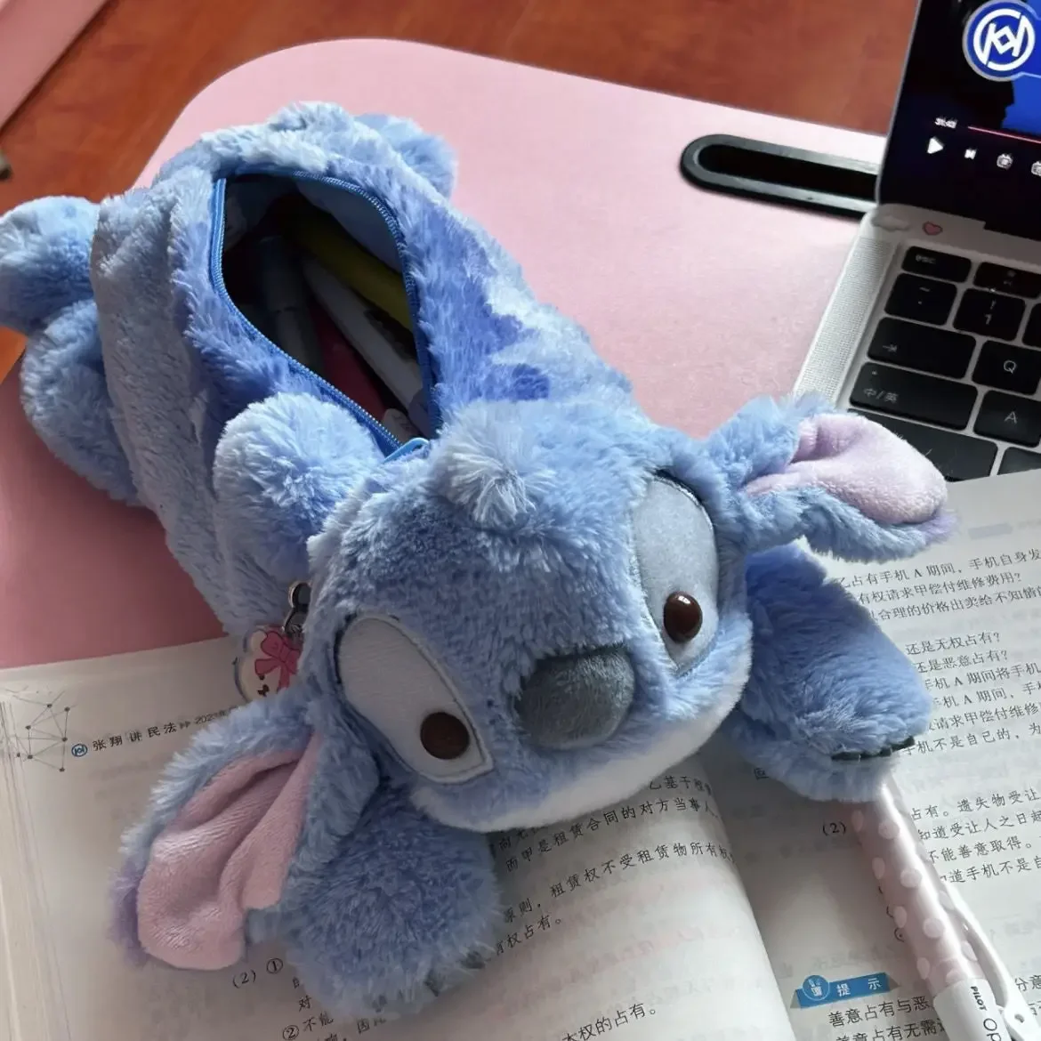 Estuche de Peluche de Disney Stitch, Estuche de Lápices Kawaii de Anime, Bolsa para Lápices para Niños, Caja de Papelería para la Escuela y el Hogar, Bolsas de Peluche de Lilo & Stitch, Juguete de Regalo para Niños