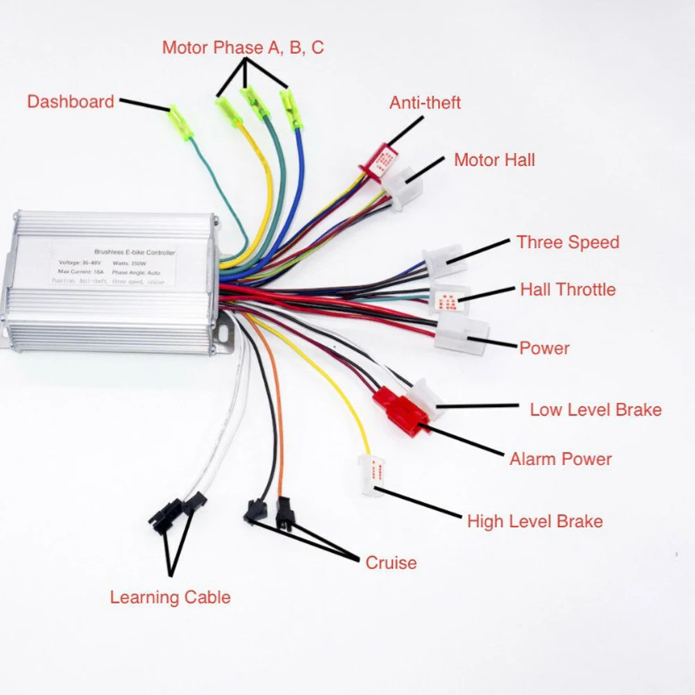 Electric Bicycle Controller Kit 350W 36/48V Ebike Conversion Controllers