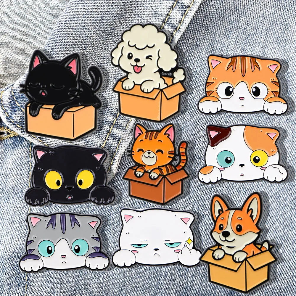 

New pet dog pet cat animal brooch badge custom metal logo