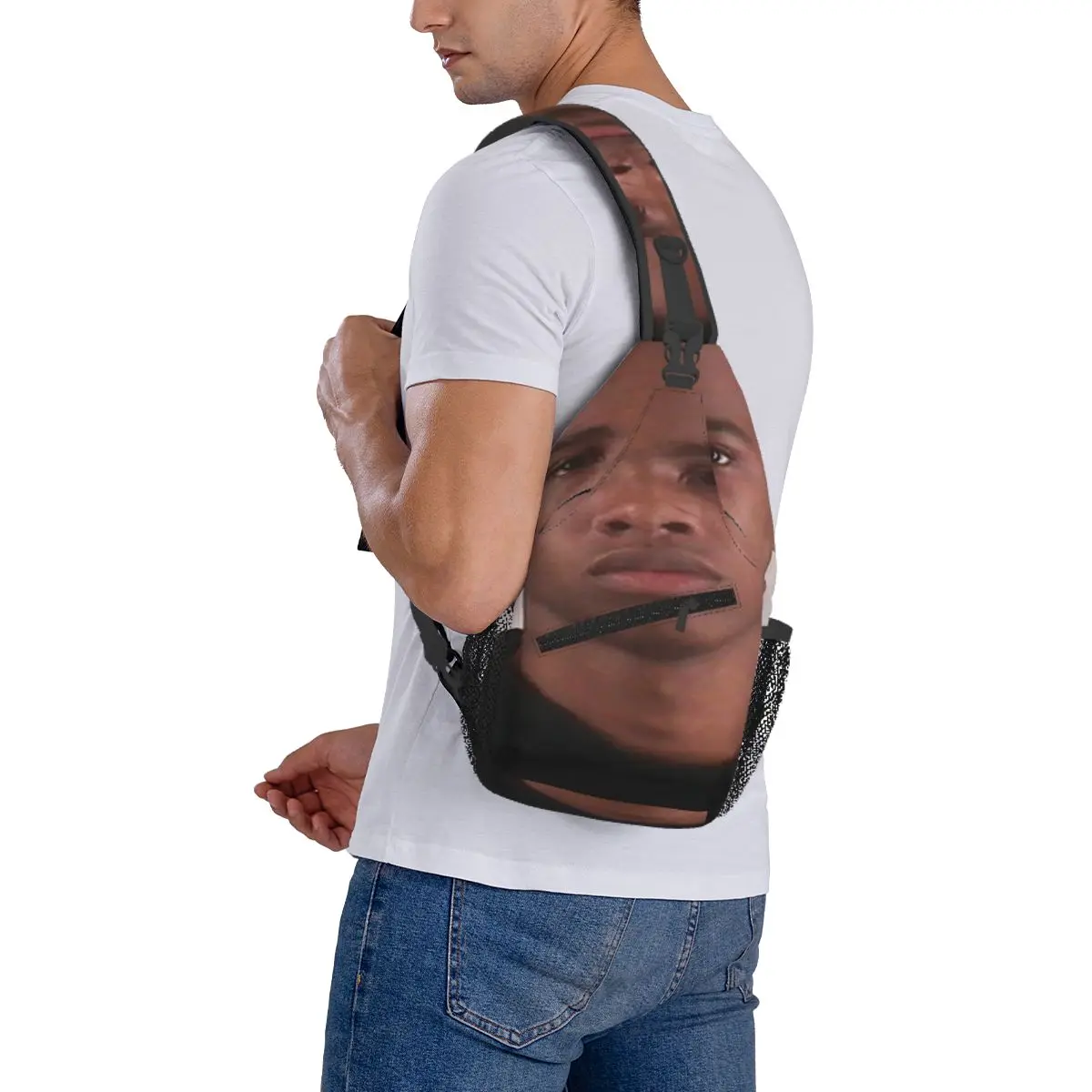 Tay-K Mugshot Borsttas Trendy Duurzame Dagelijkse Cross-Borst Tas Multi-Stijl