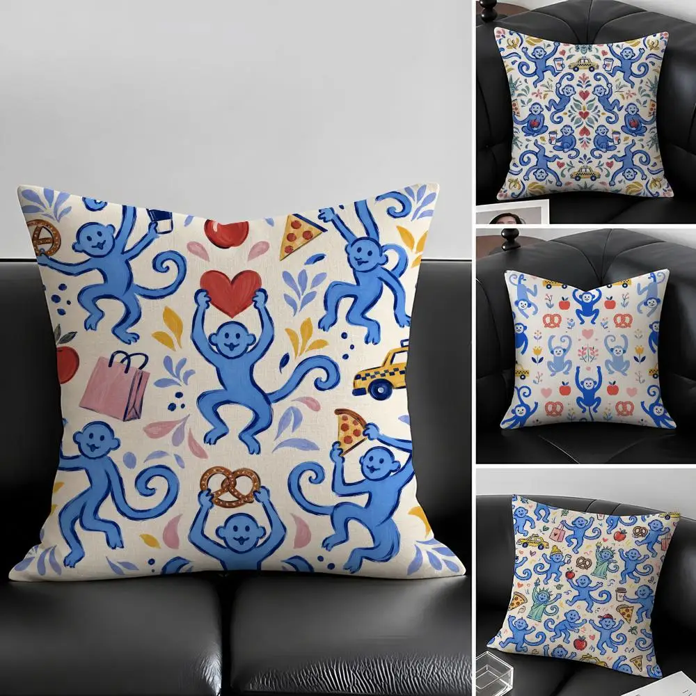 Brand Roller Rabbit Cushion Cover Natural Linen Pillowcase Set, All-in-One Decor for Sofa, Bedroom & Chair