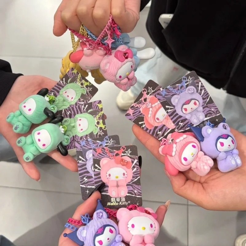 

Genuine Sanrio Gem Forest Series Blind Box Collectible Cinnamoroll Pendant Keychain Mystery Box Cute Toy Surprise Birthday Gift