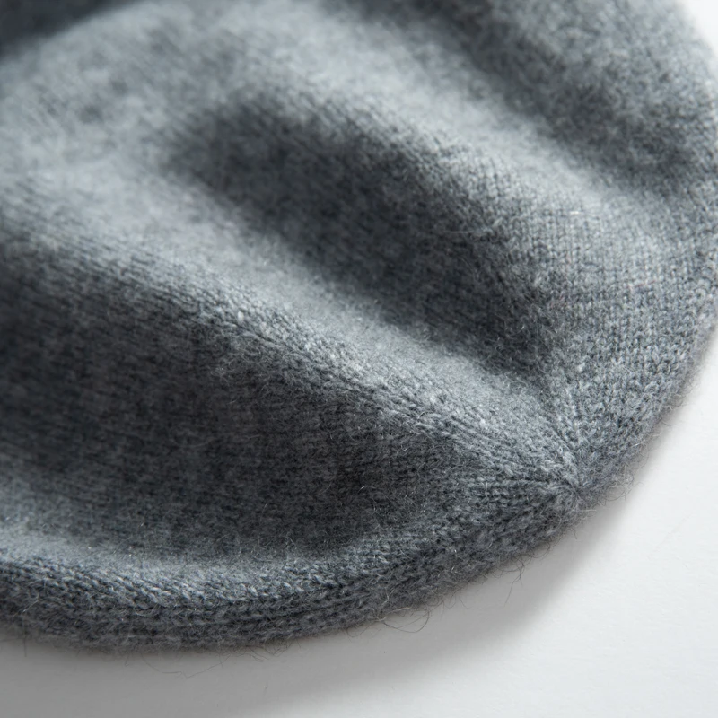 MERRILAMB Winterjacken-Mützen für Damen, lässig, hochwertige reine Kaschmirmütze, einfarbig, weiche, warme, gestrickte Outdoor-Beanie-Mütze – Detail 24