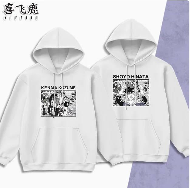 

Аниме Haikyuu! Толстовка с капюшоном Kozume Kenma Hinata Shoyo, костюм для косплея, Осень-зима, мужское и Женское пальто, свободная куртка, топы