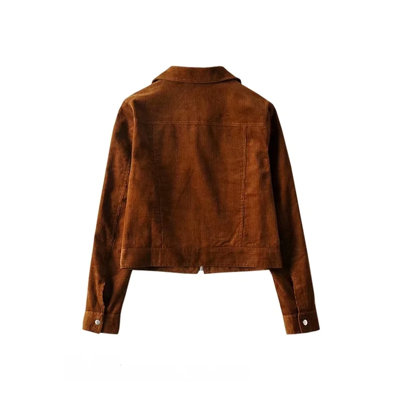 

Casual Retro American Zipper Jaet Women's Hong Kong Sle ort Outerwear Pure Color Commute Sle Long Sve Coat