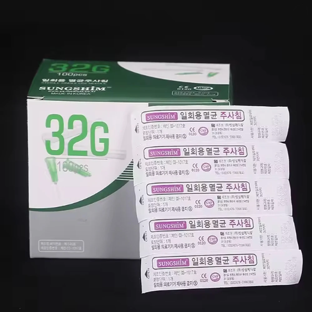 Painless Small 34g 4mm 6mm 13mm  Sharp Tip Needle Disposable Packaged for teeth Sterile Needle Eyelid Tool Parts
