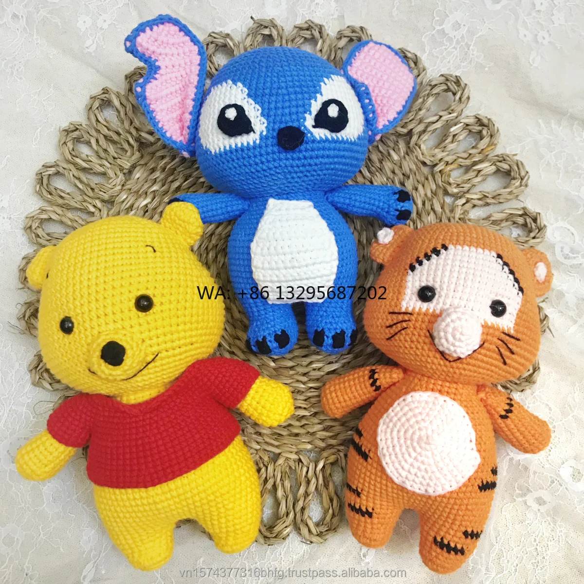

Wholesale Cute Crochet Animal Toys Handmade Teddy Bear Kitty Wool Dolls Kwaii Products Crochet Plush Toys Reindeer Style