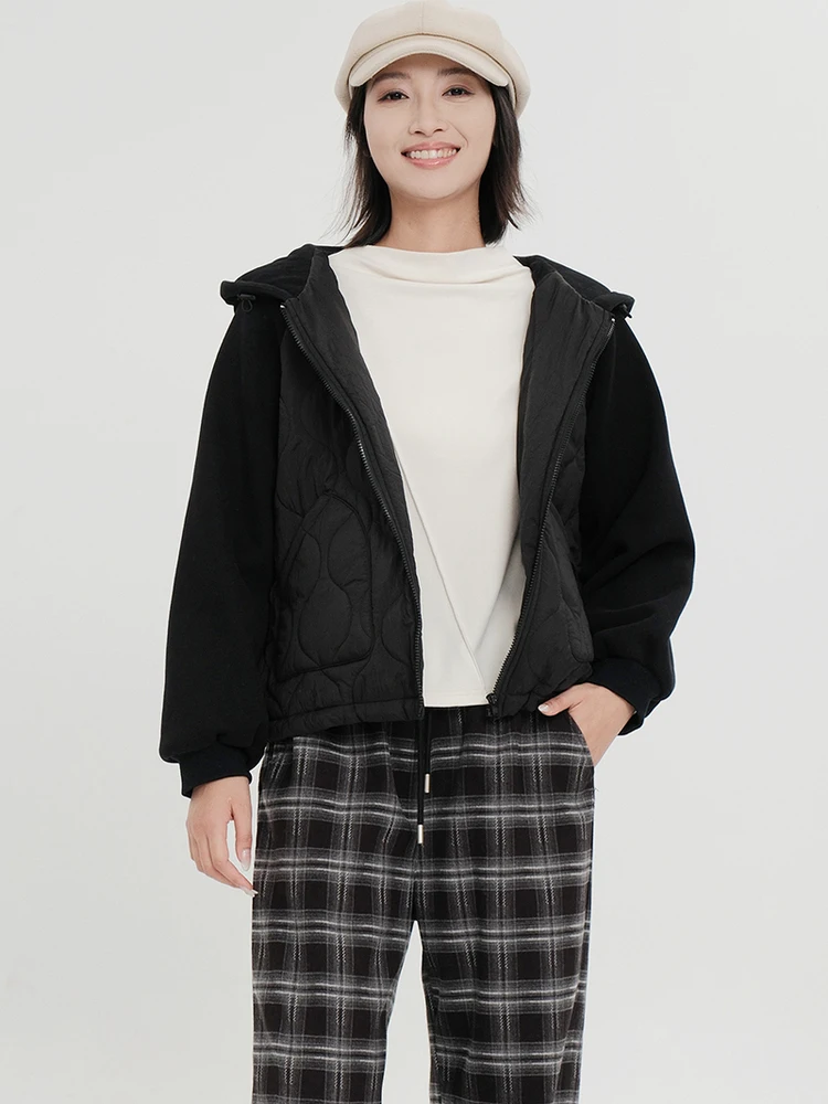 

Зимняя женская куртка Bukhara Original ort Thi Warm Bla Cotton Jaet 2025 года, новинка, с капюшоном, на молнии, для повседневной носки