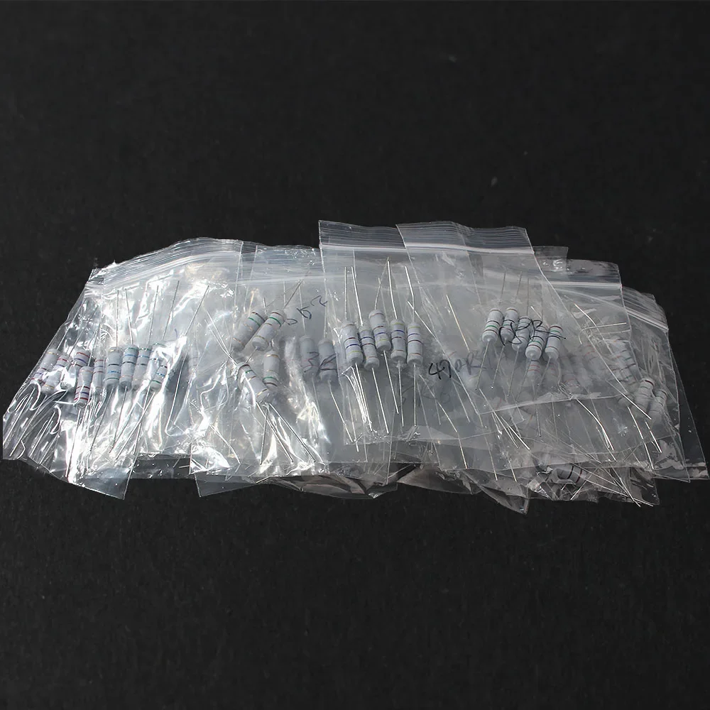 

150PCS/Set 3W Carbon film resistor kit 0.1R ~ 750R resistencias Assorted Pack Kit Set 5% electronica 10 ohm 15 ohm 20 ohm 27 ohm