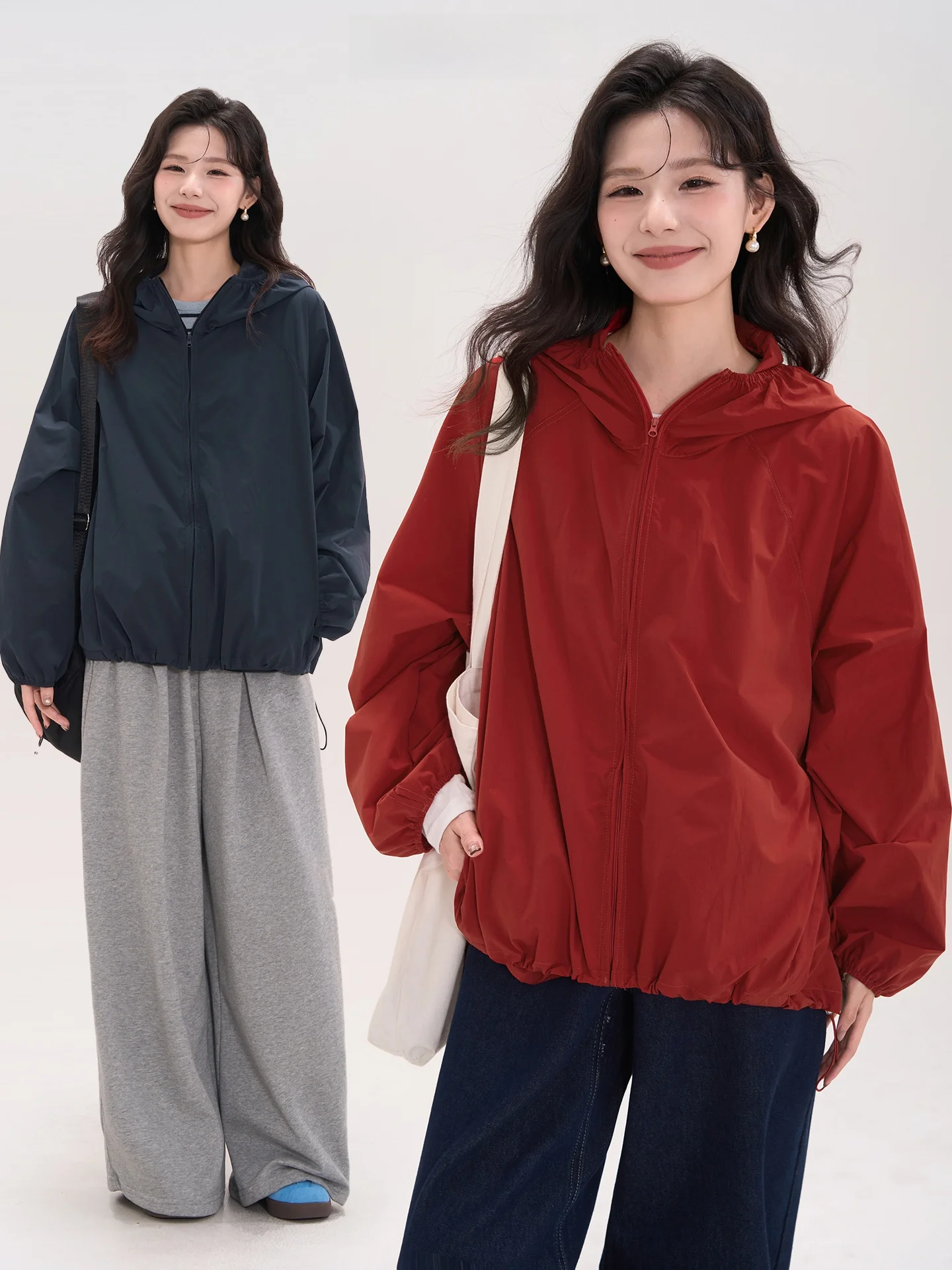 

Женская свободная куртка-худи на молнии с длинными рукавами из полиэстера от Heme Sweet Research Institute