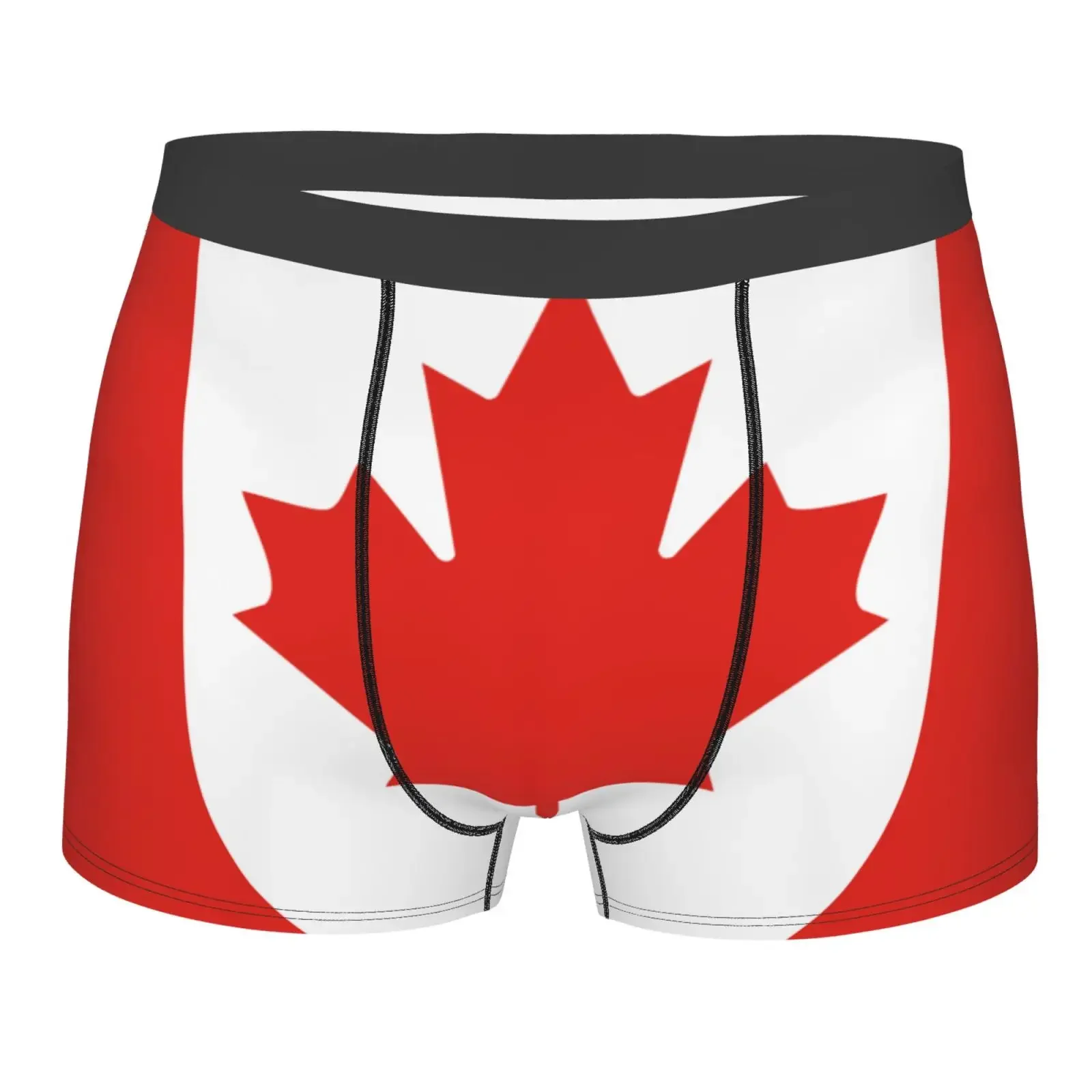 Flag Of Canada Pattern Men's Underwear Healthy Soft Comfortable High-Quality Men's Briefs Stylish Trendy Casual Sports Panties