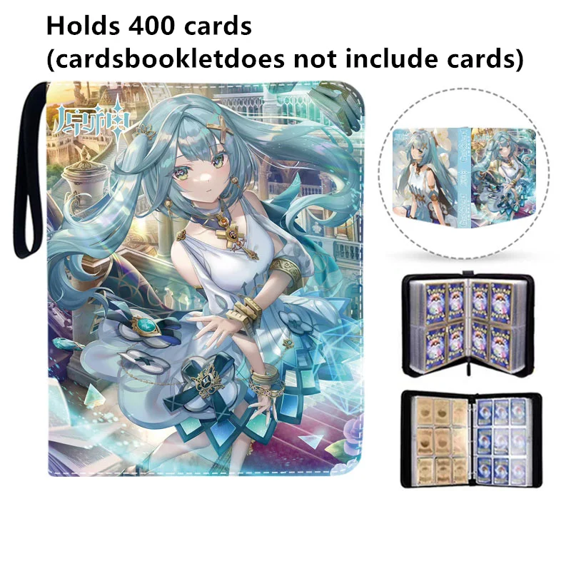 400pcs Album di carte libro Anime Genshin Impact Collection Card Zipper carte da gioco Sunny Starscout Binder Holder regali per bambini giocattoli